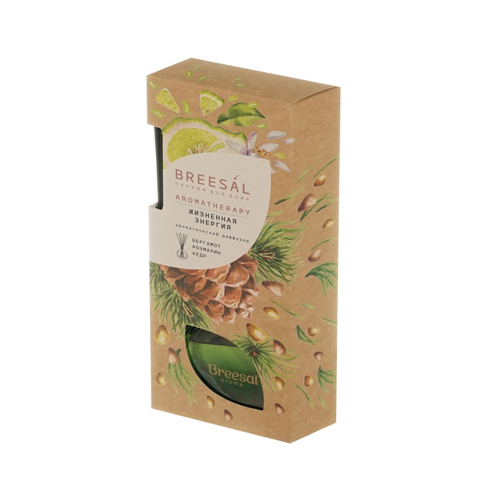 Ароматический диффузор Breesal Aromatherapy " Жизненная энергия " 70мл. Фото 2.