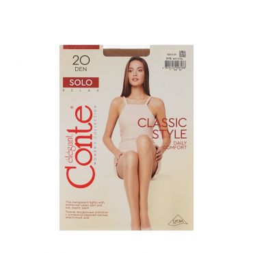 Женские колготки Conte Solo 20den Natural 4 размер.