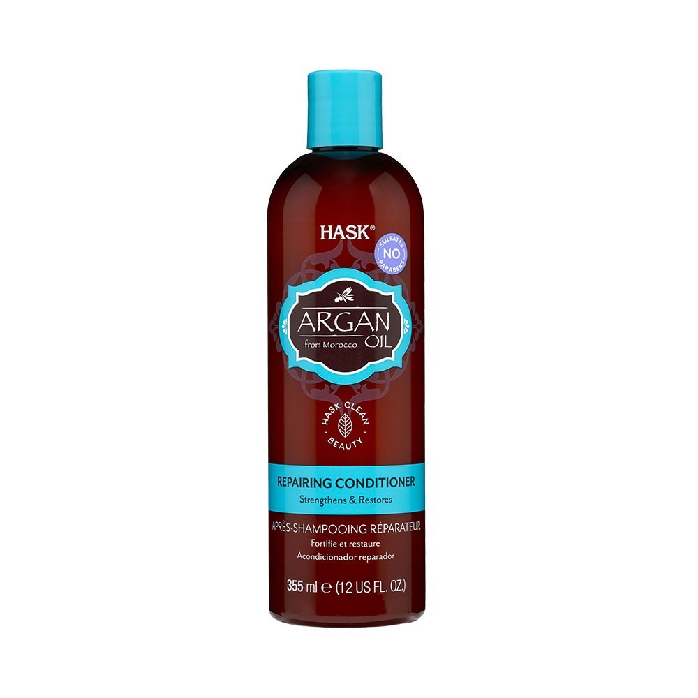 Восстанавливающий кондиционер для волос Hask ARGAN OIL с аргановым маслом 355мл. Фото 1.