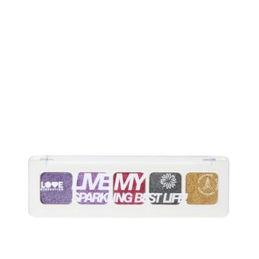Палетка теней для век Love Generation Live my sparkling best life! 5 оттенков 5г.