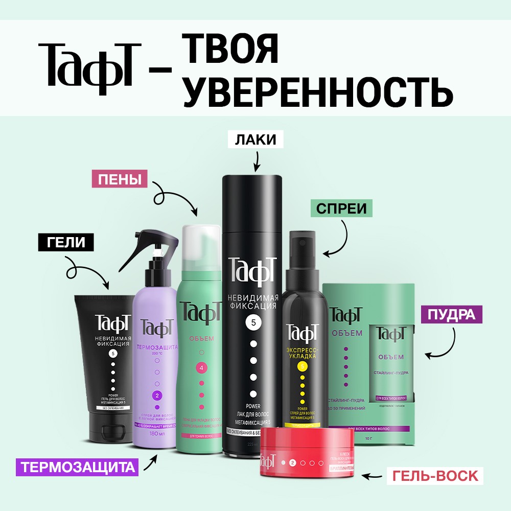 Лак для волос Тафт Нежность кашемира Мегафиксация (5) 400мл. Фото 11.