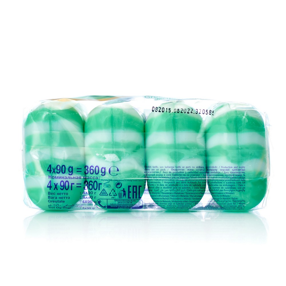 Туалетное мыло Duru Soft Sensations " Green Tea Extract & Cream " 1+1 4*90г. Фото 4.