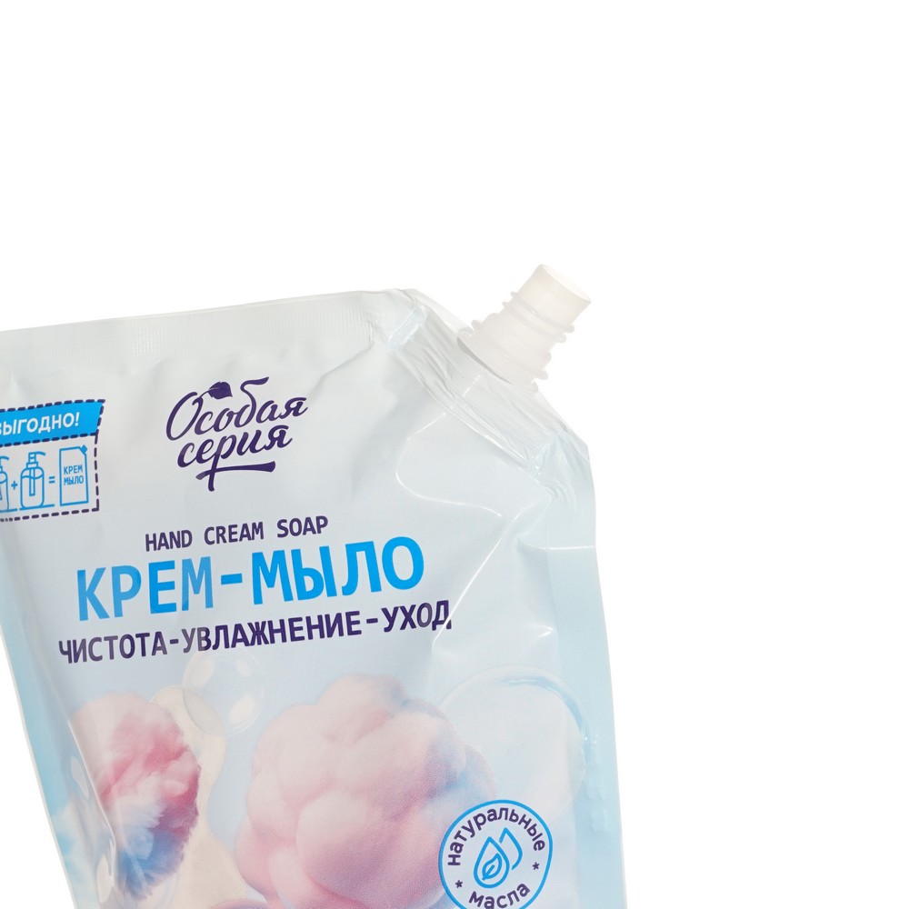 Жидкое крем - мыло Особа Серия Воздушный хлопок 500мл. Фото 3.