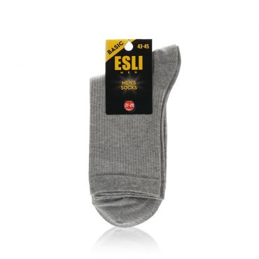 Мужские однотонные носки Esli Basic Серый р.27-29.