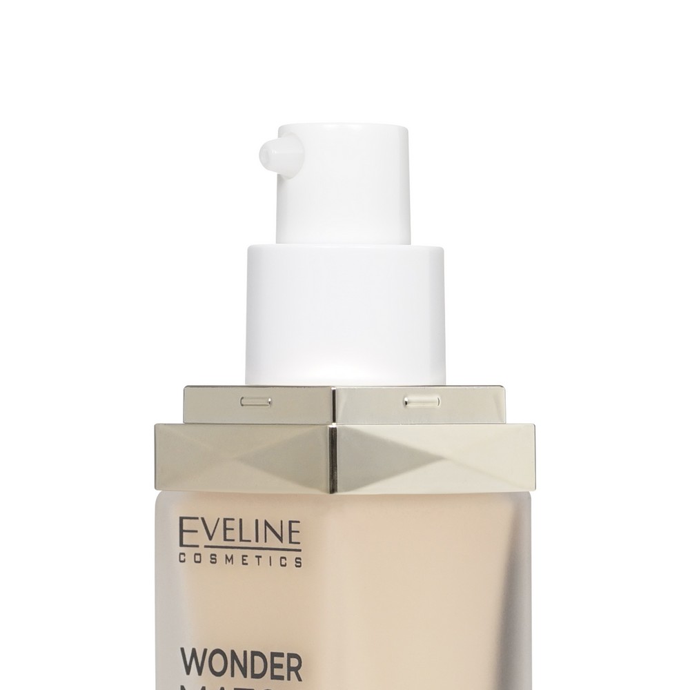 Тональный крем для лица с эффектом сияния Eveline Wonder Match Lumi SPF 20 20 30мл. Фото 5.