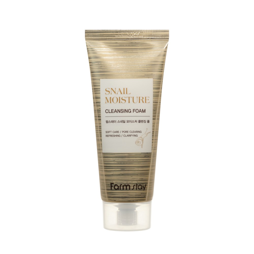 Очищающая пенка для лица с муцином улитки FarmStay Snail Moisture 100мл. Фото 5.