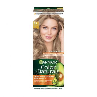 Крем - краска Garnier Color Naturals стойкая для волос 8.1 Песочный берег.