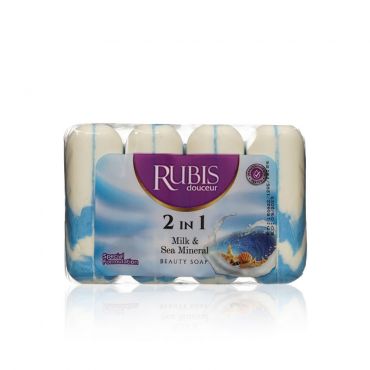 Мыло туалетное Rubis " Milk & Sea Mineral " 4*90г.