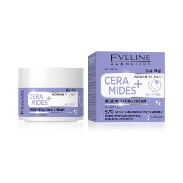 Регенерирующий крем для всех типов кожи Eveline Korean rituals Ceramides+ 50мл.