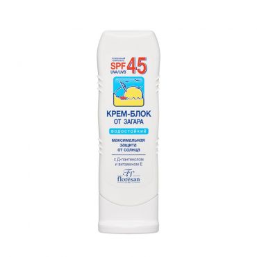 Крем - блок Floresan от загара SPF 45 125мл.