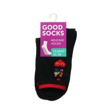 Женские носки Good Socks Мишка/ягодки Черный р.35-39.