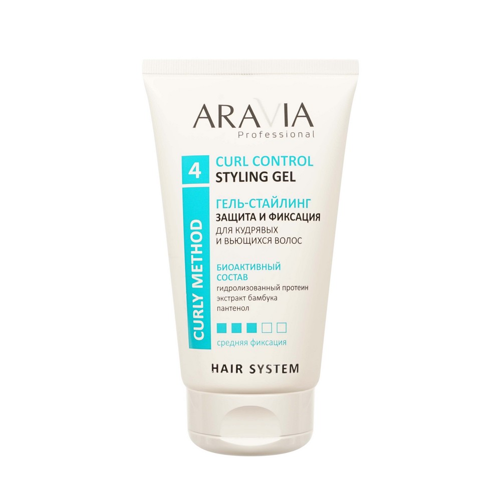Гель - стайлинг для укладки кудрявых и вьющихся волос Aravia Professional Curl Control Styling Gel 150мл. Фото 1.