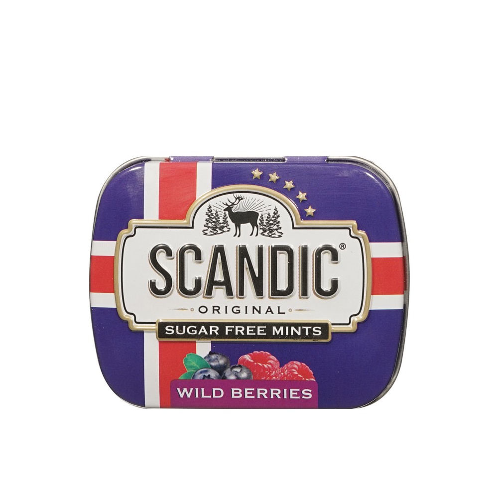 Конфеты без сахара Scandic Лесные ягоды 14г. Фото 1.