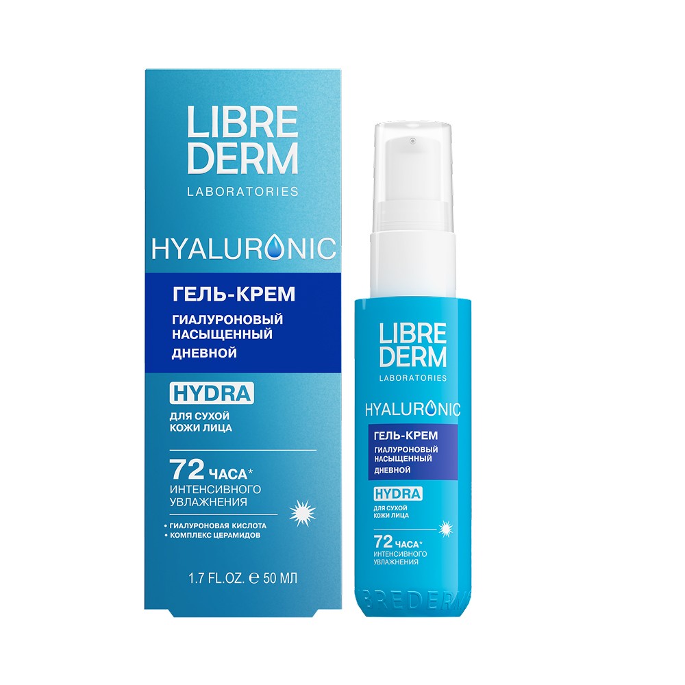 Гель - крем для лица гиалуроновый дневной Librederm Hyaluronic 50мл. Фото 1.
