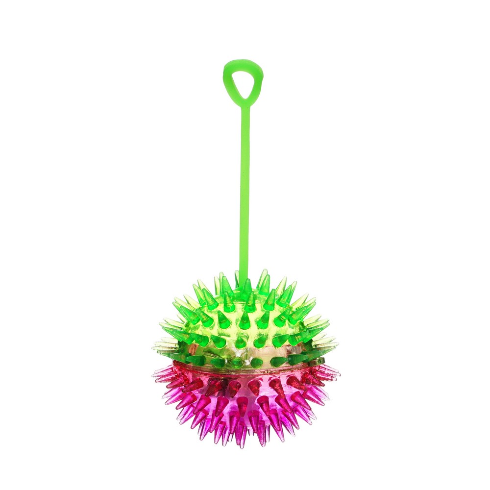 Светящийся мячик-прыгун 1 Toy Массажный 5,5см. Фото 1.