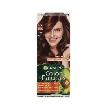 Крем - краска Garnier Color Naturals стойкая для волос 4.3 Золотистый каштан.