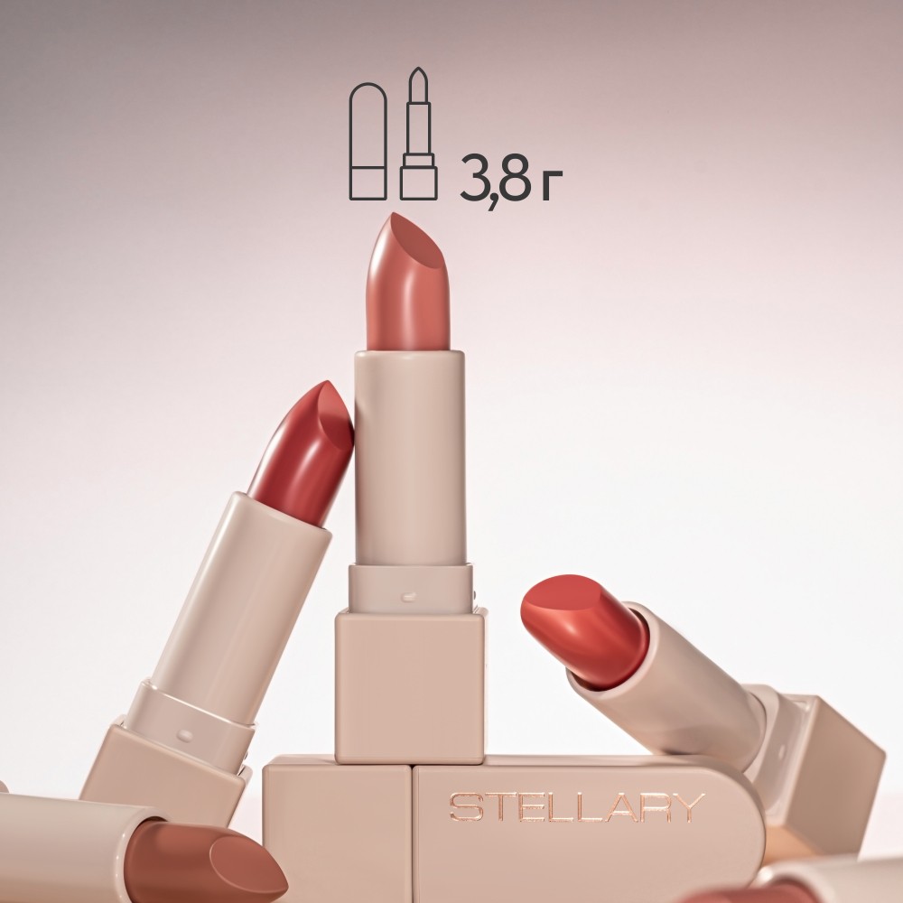 Устойчивая помада для губ Stellary Rich Nude 06 3,8г. Фото 8.