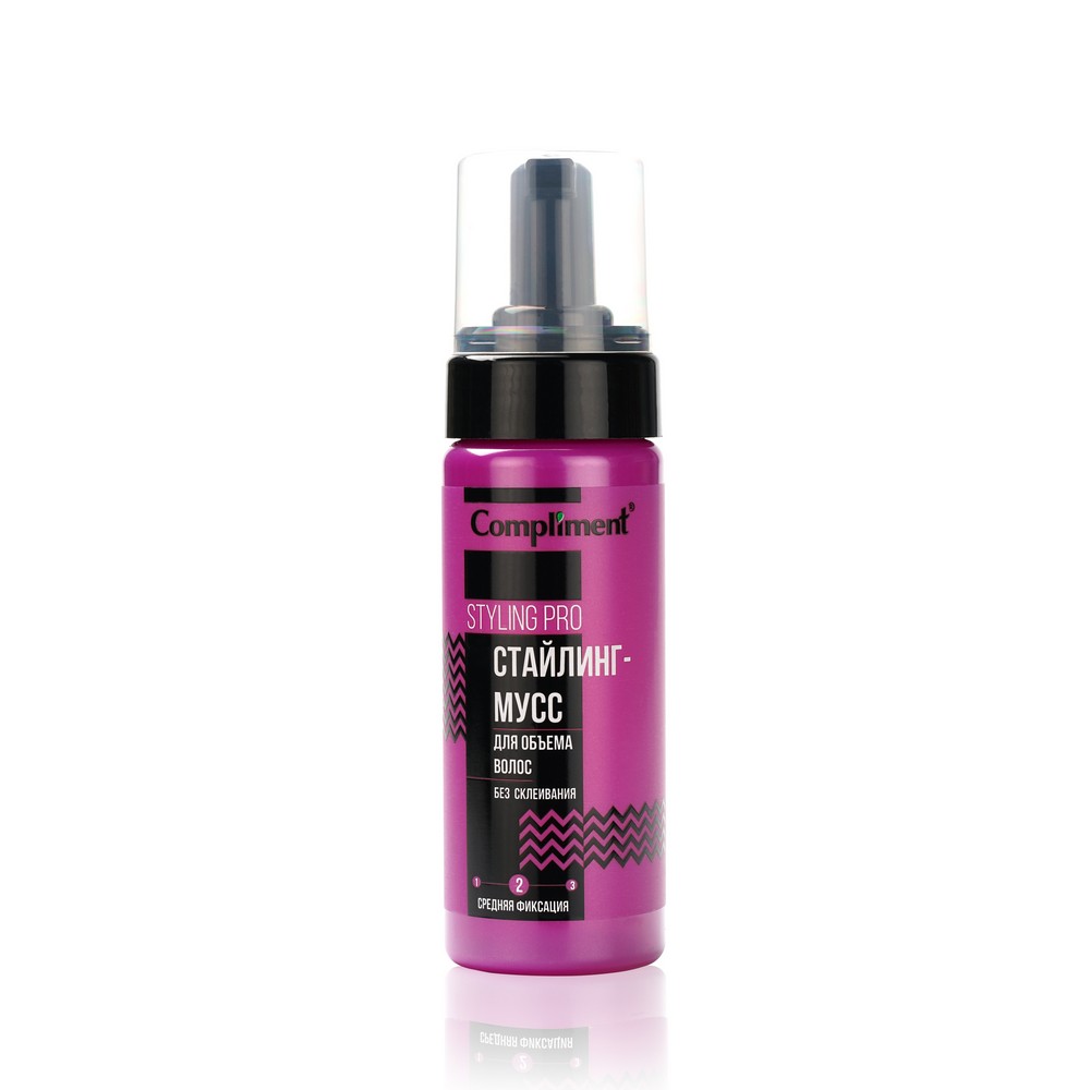Стайлинг - мусс для объёма волос Compliment Styling Pro Средняя фиксация (2) 150мл. Фото 1.