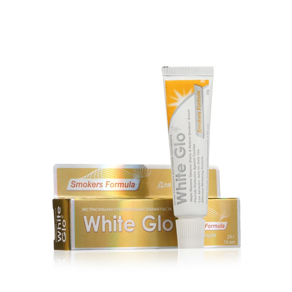 Отбеливающая зубная паста White Glo " Smokers Formula " 24г. Фото 1.