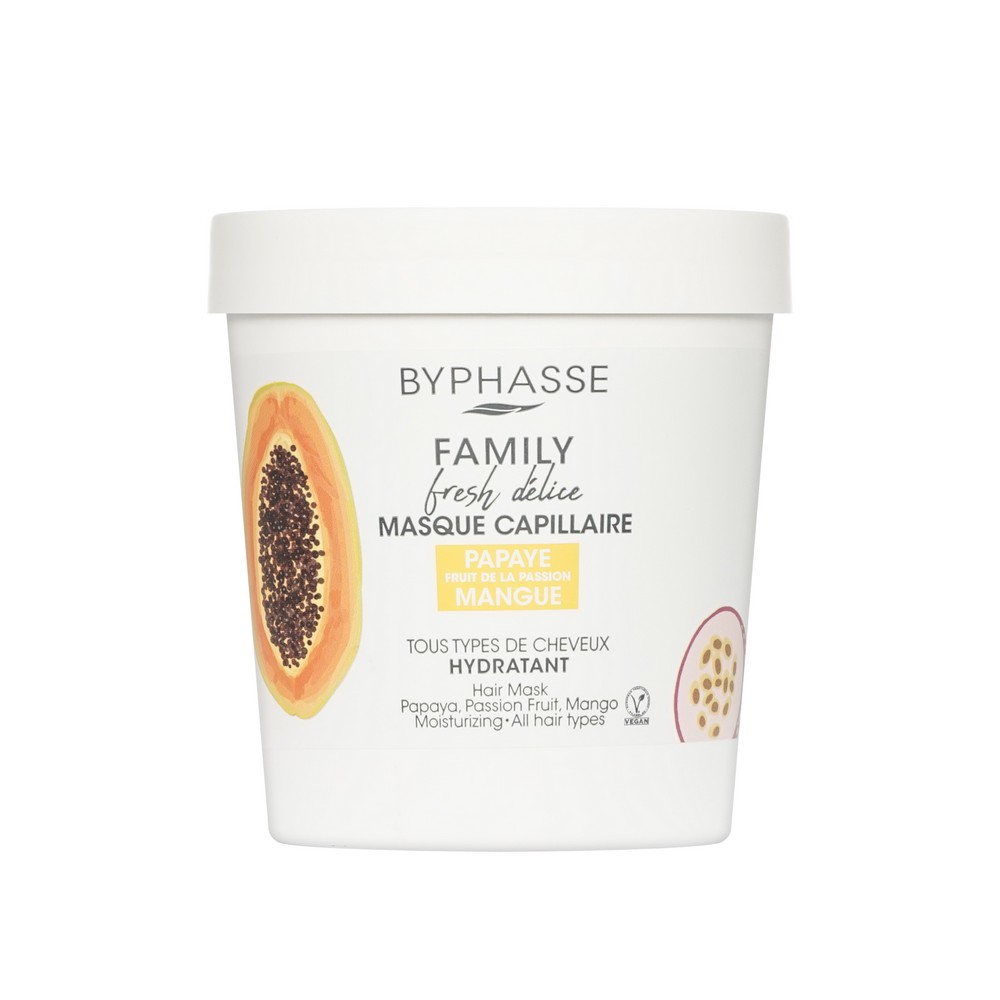 Маска для всех типов волос Byphasse Family Fresh Delice Papaya, Passion Fruit, Mango 250мл. Фото 1.