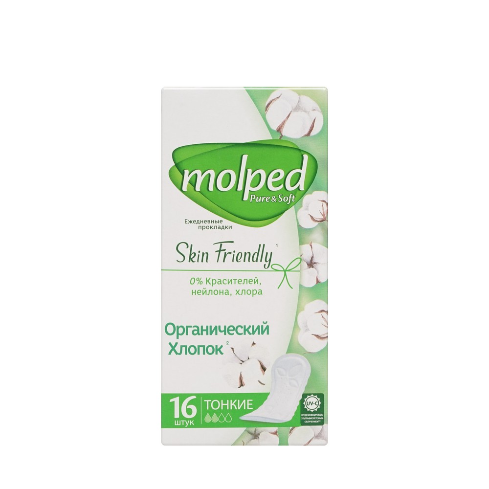 Ежедневные прокладки Molped Skin Friendly 16шт