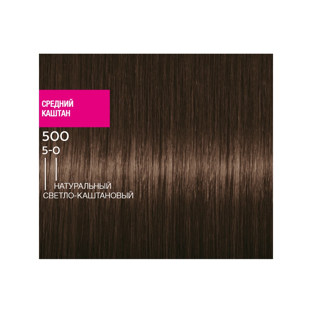 Краска - мусс Schwarzkopf PERFECT MOUSSE стойкая для волос 500 Средний каштан. Фото 2.