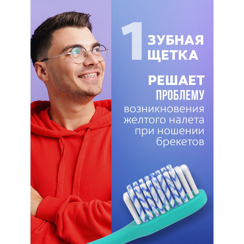 Зубная щетка для брекетов Colgate Ortho мягкая. Фото 12.