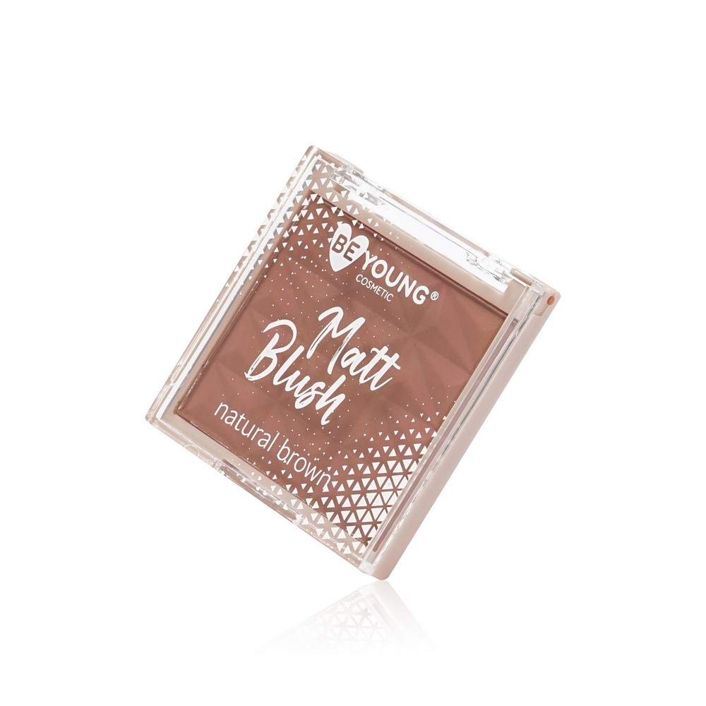 Румяна для лица BeYoung Matt Blush Natural brown 6,5г. Фото 2.