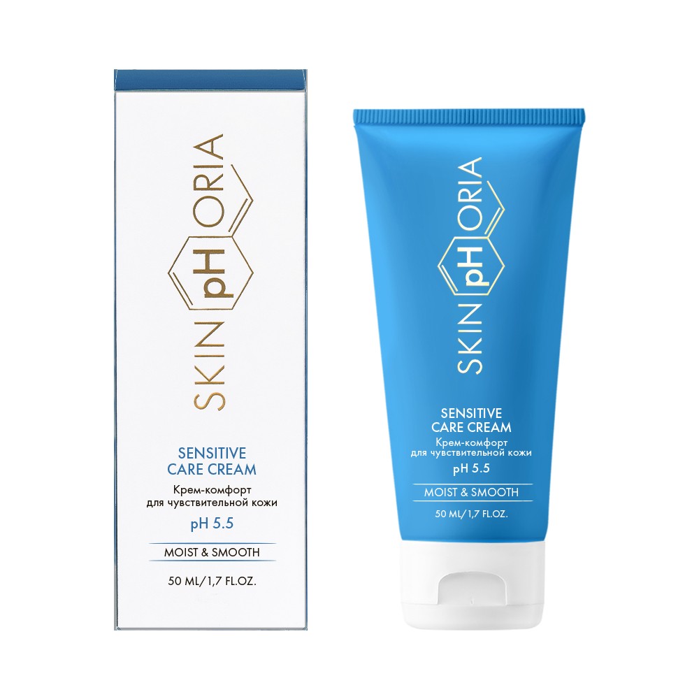 Смягчающий , успокаивающий крем - комфорт для чувствительной кожи лица Skinphoria Sensitive Care Cream 50мл. Фото 2.