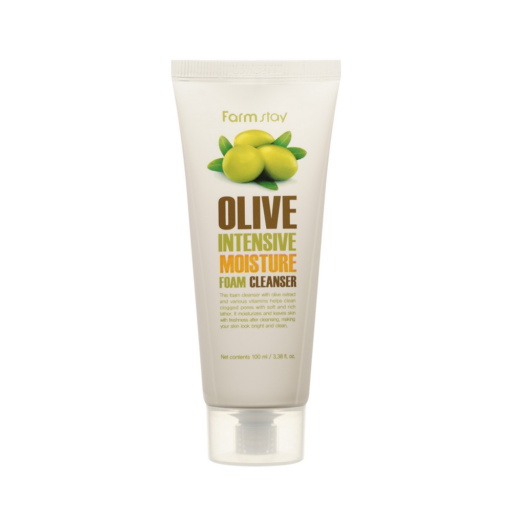 Очищающая пенка для лица с экстрактом оливы FarmStay Olive Intensive Moisture Foam Cleanser 100мл. Фото 5.