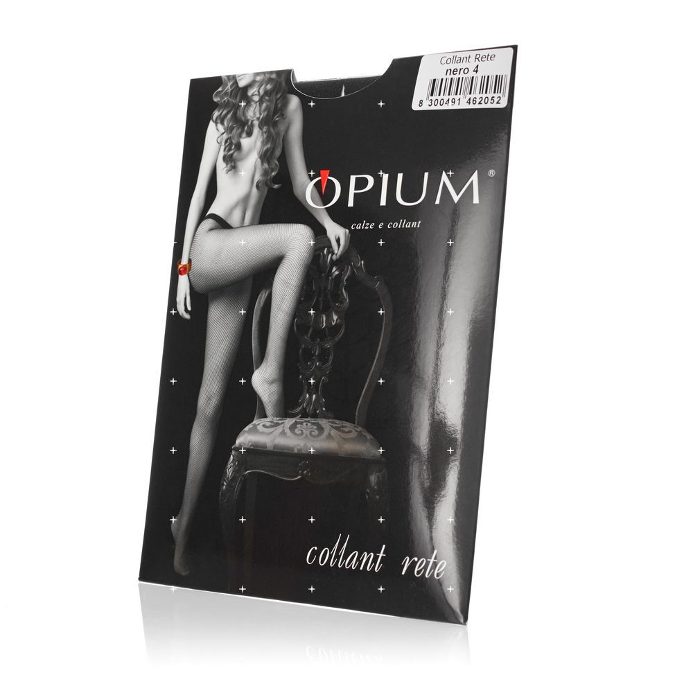 Женские колготки Opium Collant Rete 20den Nero 4 размер. Фото 1.