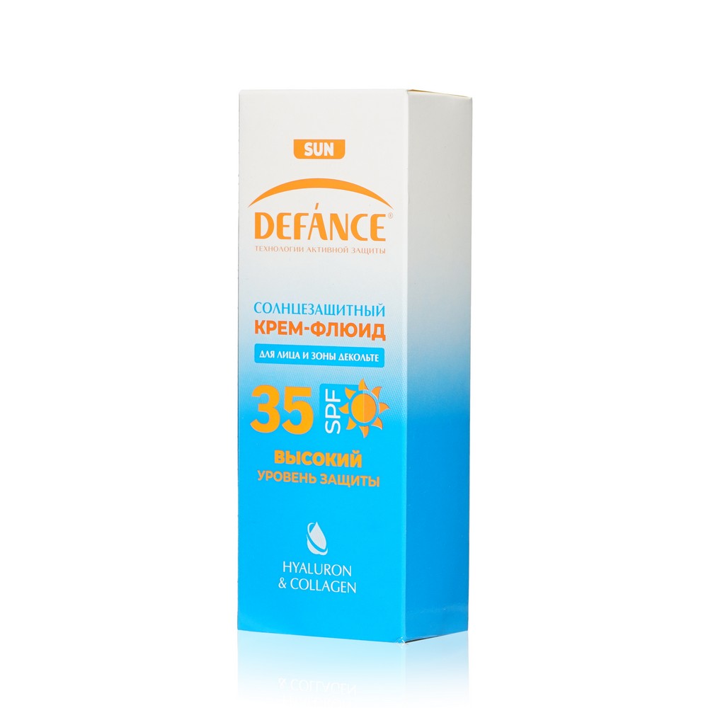 Солнцезащитный крем - флюид для лица и зоны декольте Defance Sun SPF 35 75мл. Фото 3.