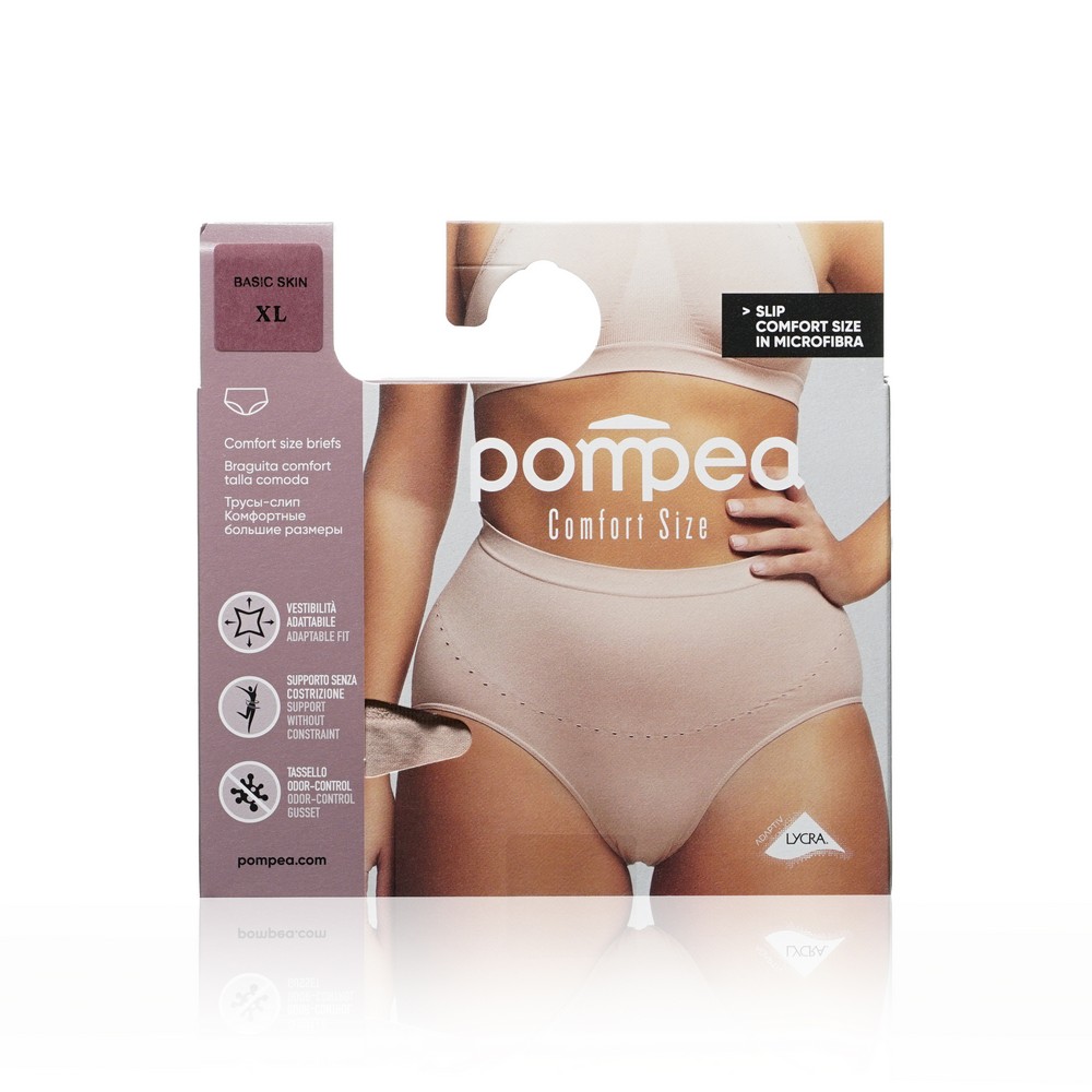 Женские трусы Pompea Slip Comfort Size Basik skin XL. Фото 1.