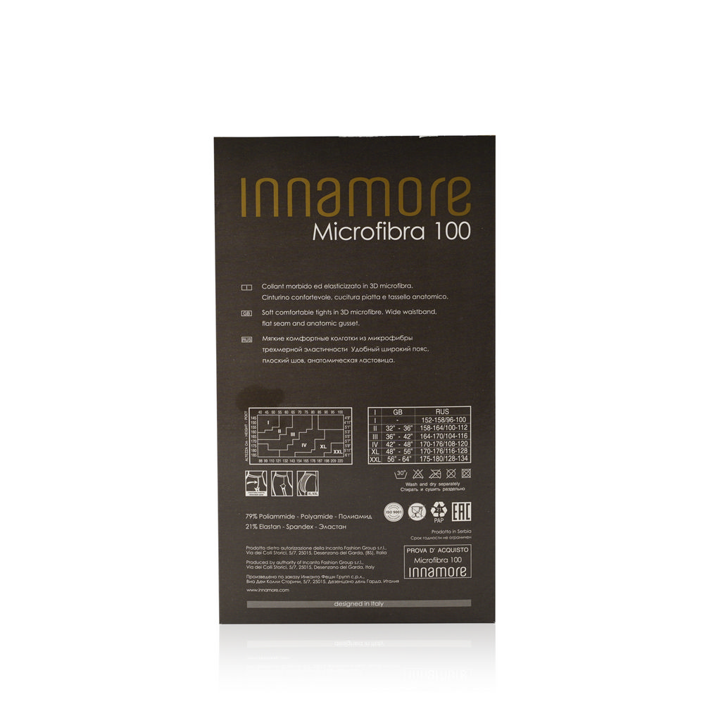 Женские колготки Innamore Microfibra 100den Grigio 4 размер Вид№2