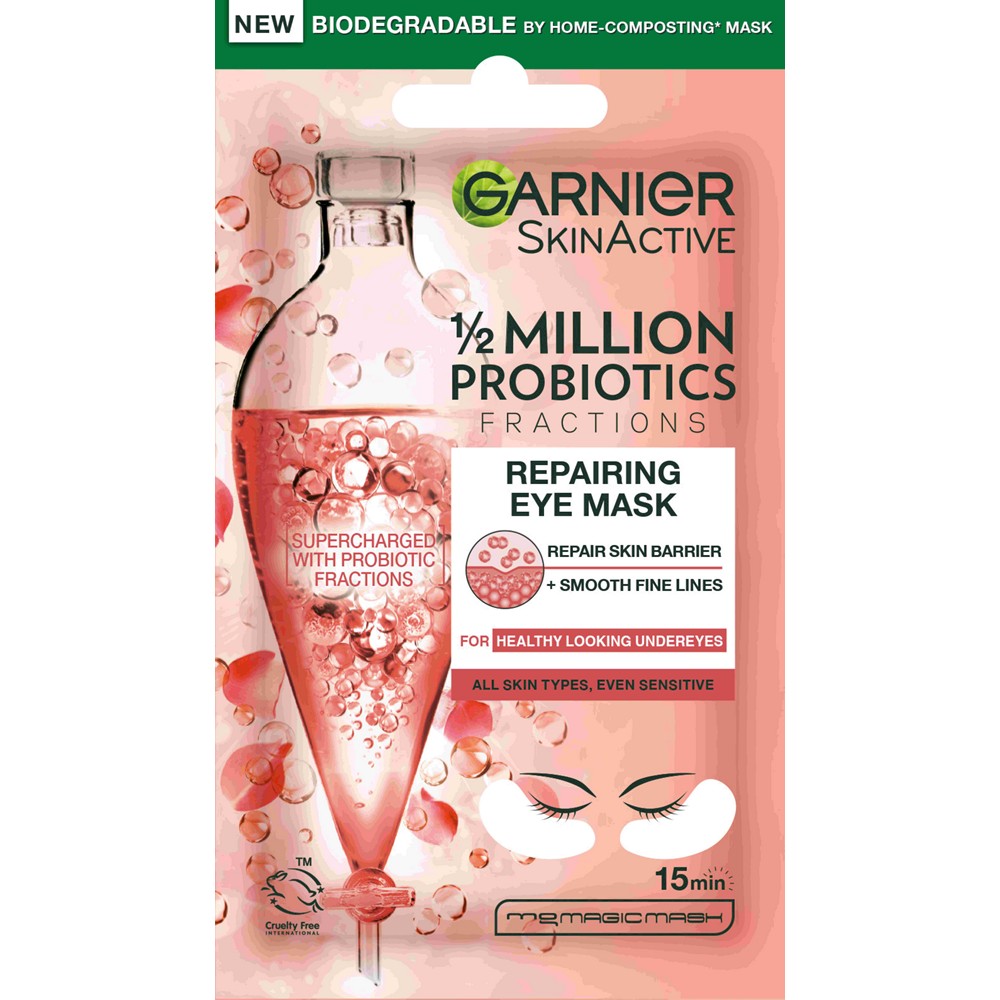 Тканевые патчи для век Garnier Skin Naturals 1/2 Million Probiotics. Фото 1.