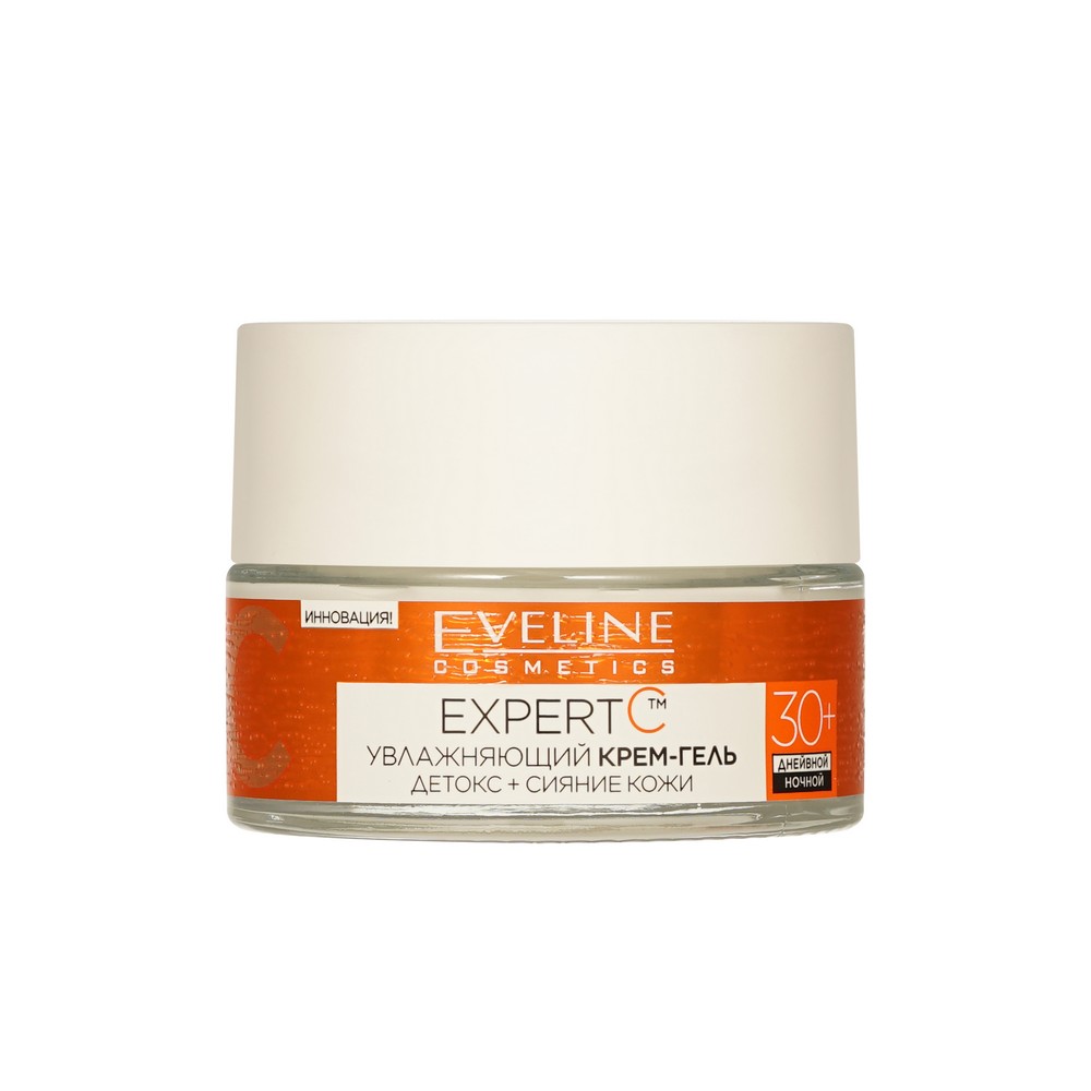 Увлажняющий крем - гель детокс сияние кожи Eveline Expert C 30+ 50мл. Фото 5.