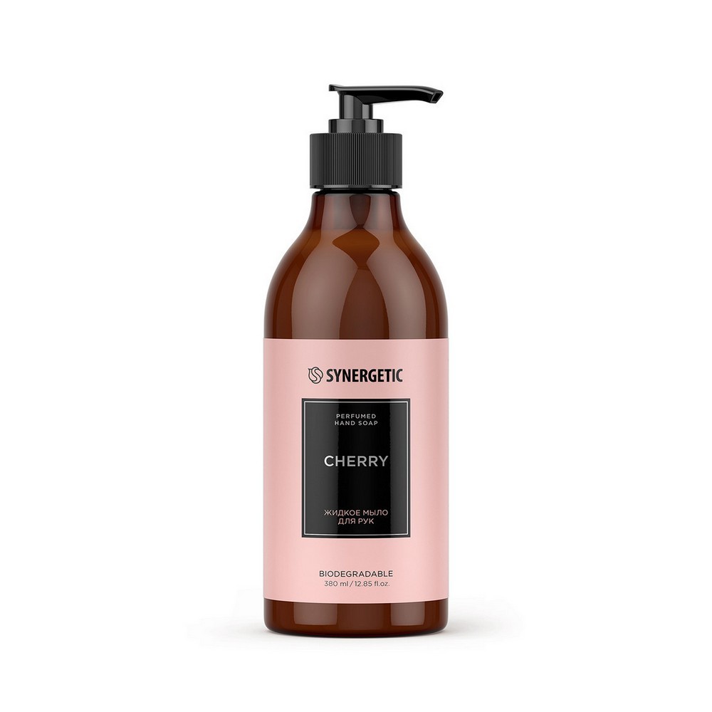 Парфюмированное жидкое мыло для рук Synergetic Cherry 380мл. Фото 1.