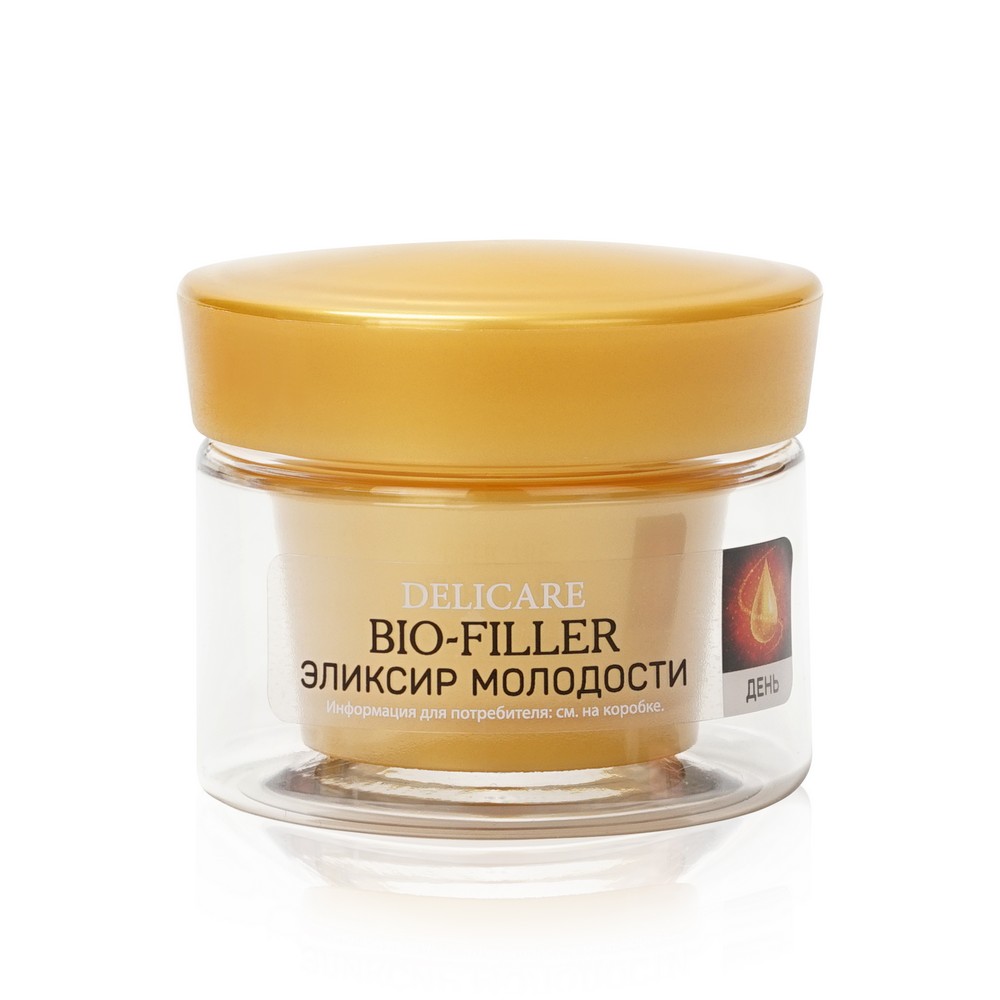 Женский набор Delicare Bio-Filler ( ночной крем для лица 65+ 50мл + дневной крем для лица 65+ 50мл ). Фото 8.