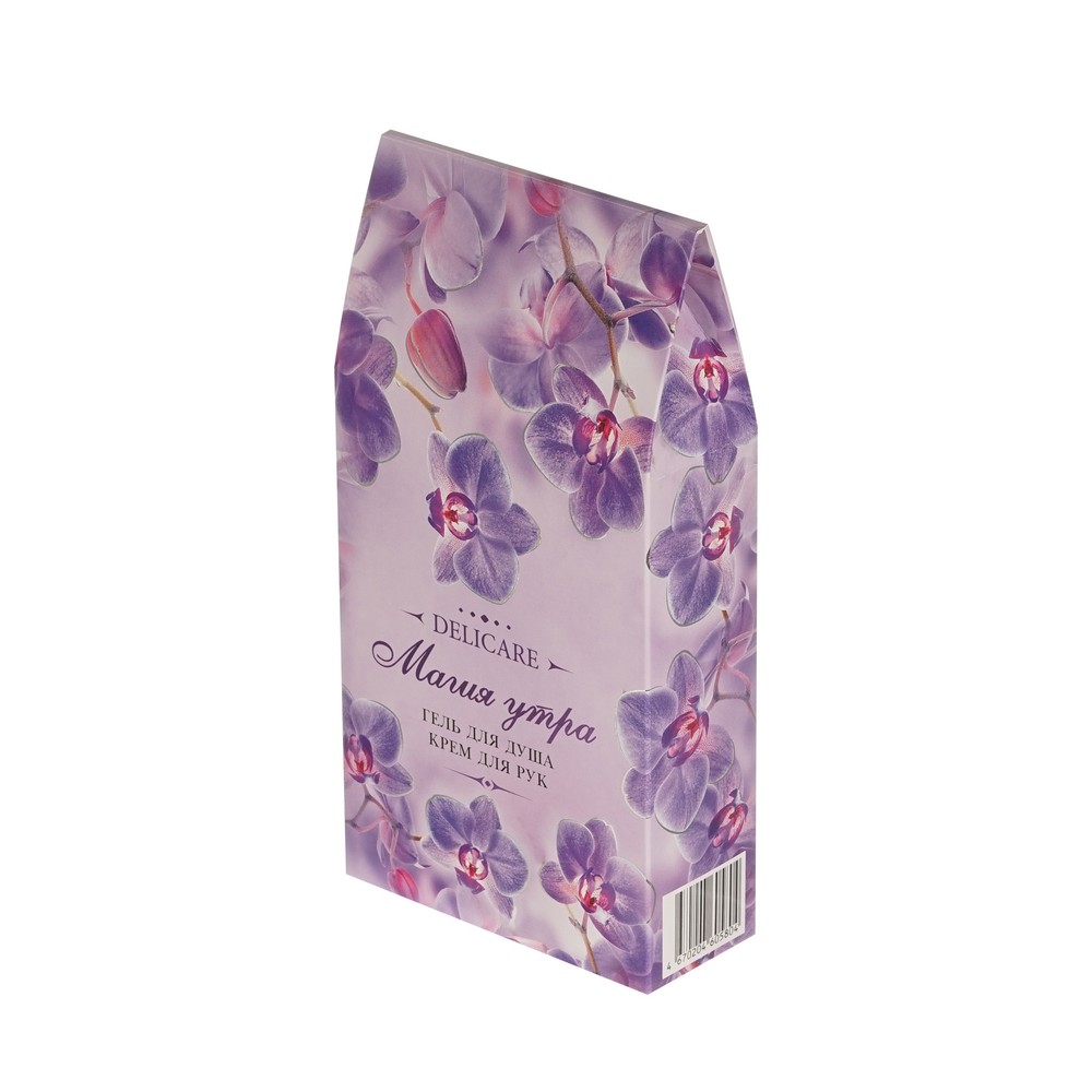 Женский подарочный набор Delicare Магия Утра ( гель для душа Цветочная фантазия 250мл + крем для рук Цветочная фантазия 75мл ). Фото 2.