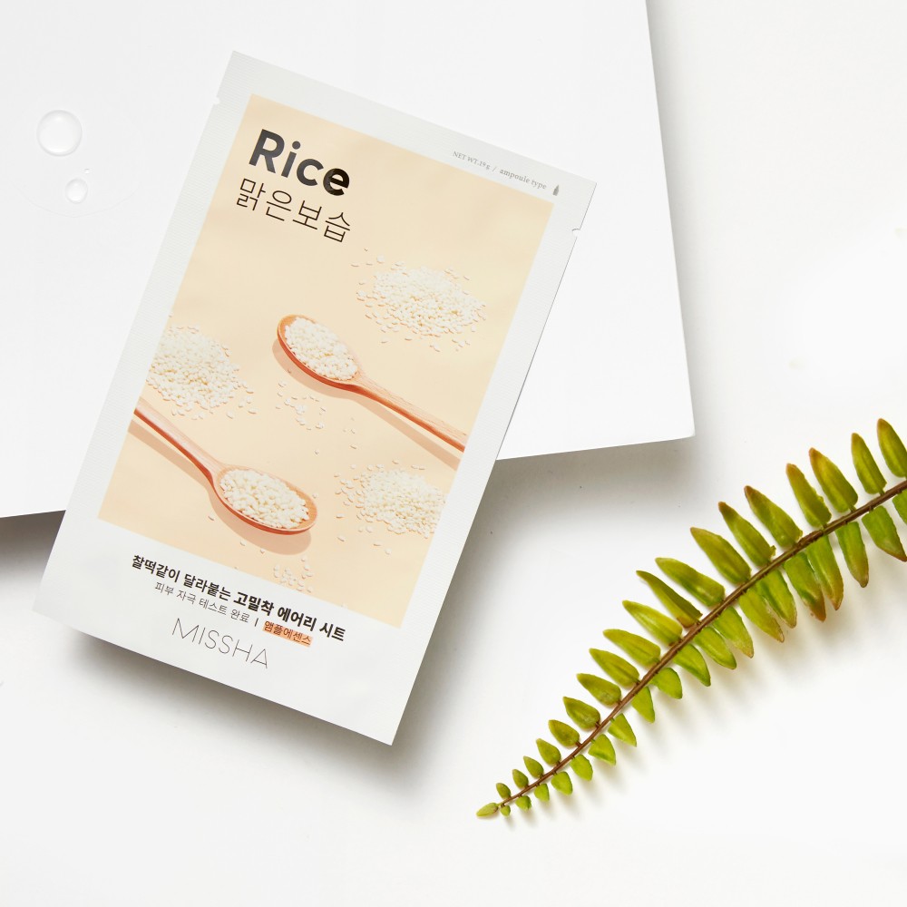 Освежающая маска для лица Missha Rice с экстрактом риса 19г. Фото 6.