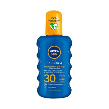 Спрей для загара NIVEA Sun " Защита и увлажнение " SPF 30 200мл.