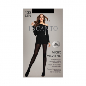 Женские колготки INCANTO Micro velvet из микрофибры 100den Nero 5 размер.