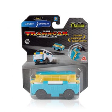 Машинка 1 Toy Transcar Double " Автобус-Минивен 2в1 " 8см.