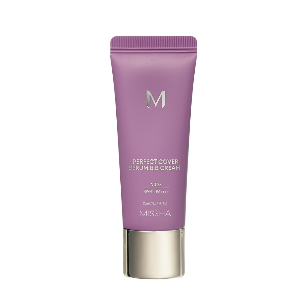 Тональный BB крем для лица Missha M Perfect Cover Serum с антивозрастной сывороткой SPF 50+ 23 20мл. Фото 5.