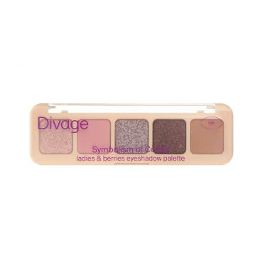 Палетка теней для век Divage Symbolism of Colors ladies&berries 5 оттенков 4,5г.