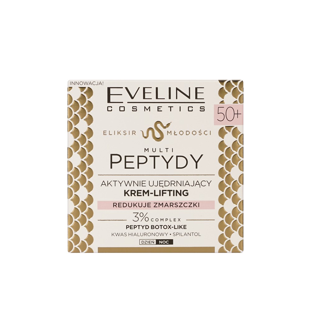 Активно укрепляющий крем - лифтинг для лица Eveline Multi Peptides 50+ 50мл. Фото 4.
