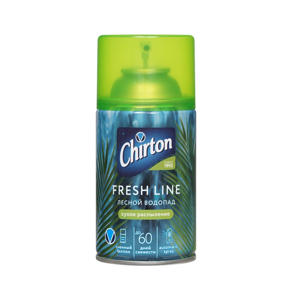 Освежитель воздуха Chirton Fresh line запасной блок " Лесной водопад " 250мл. Фото 1.