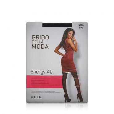 Женские колготки Grido della Moda Energy с массажным эффектом 40den Nero 5 размер.