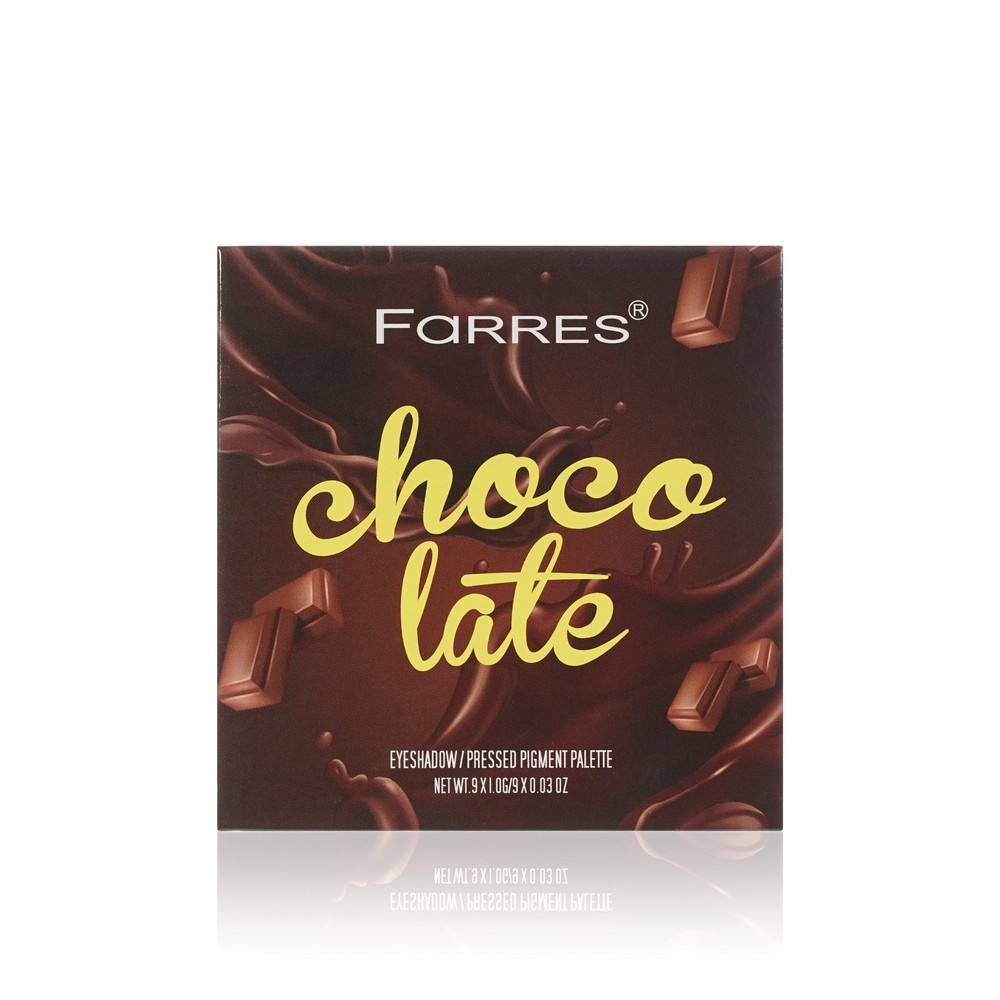 Палетка теней для век Farres Choco late 9 цветов 9г. Фото 1.