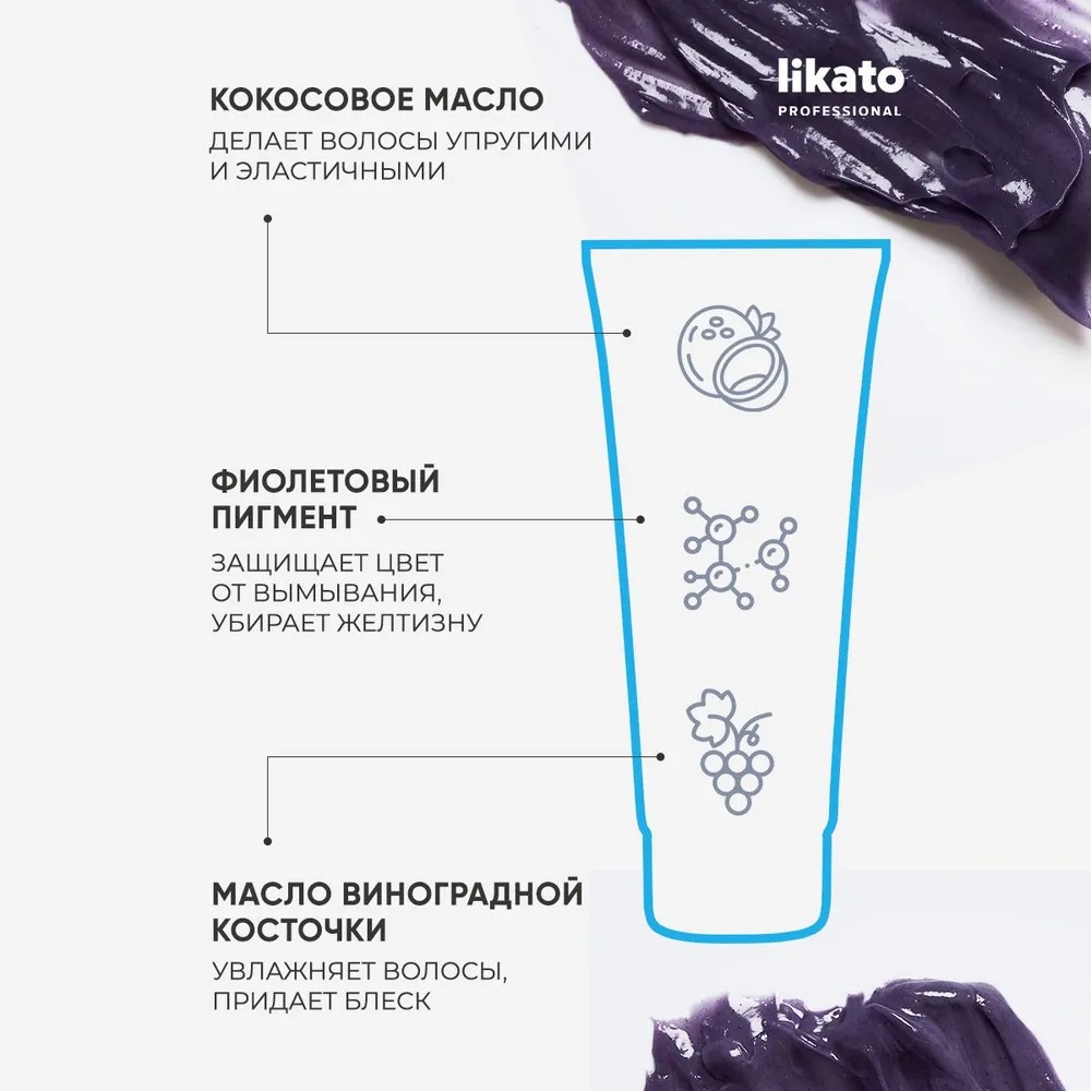 Маска для осветленных волос Likato Professional Smart-Blond 200мл. Фото 5.